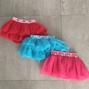 Set of three disney tutus